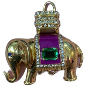 Vintage‎ J Crew Enamel Elephant Pendant Only